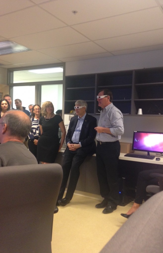 PM Stephen Harper experiences the Big Brain with Alan Evans